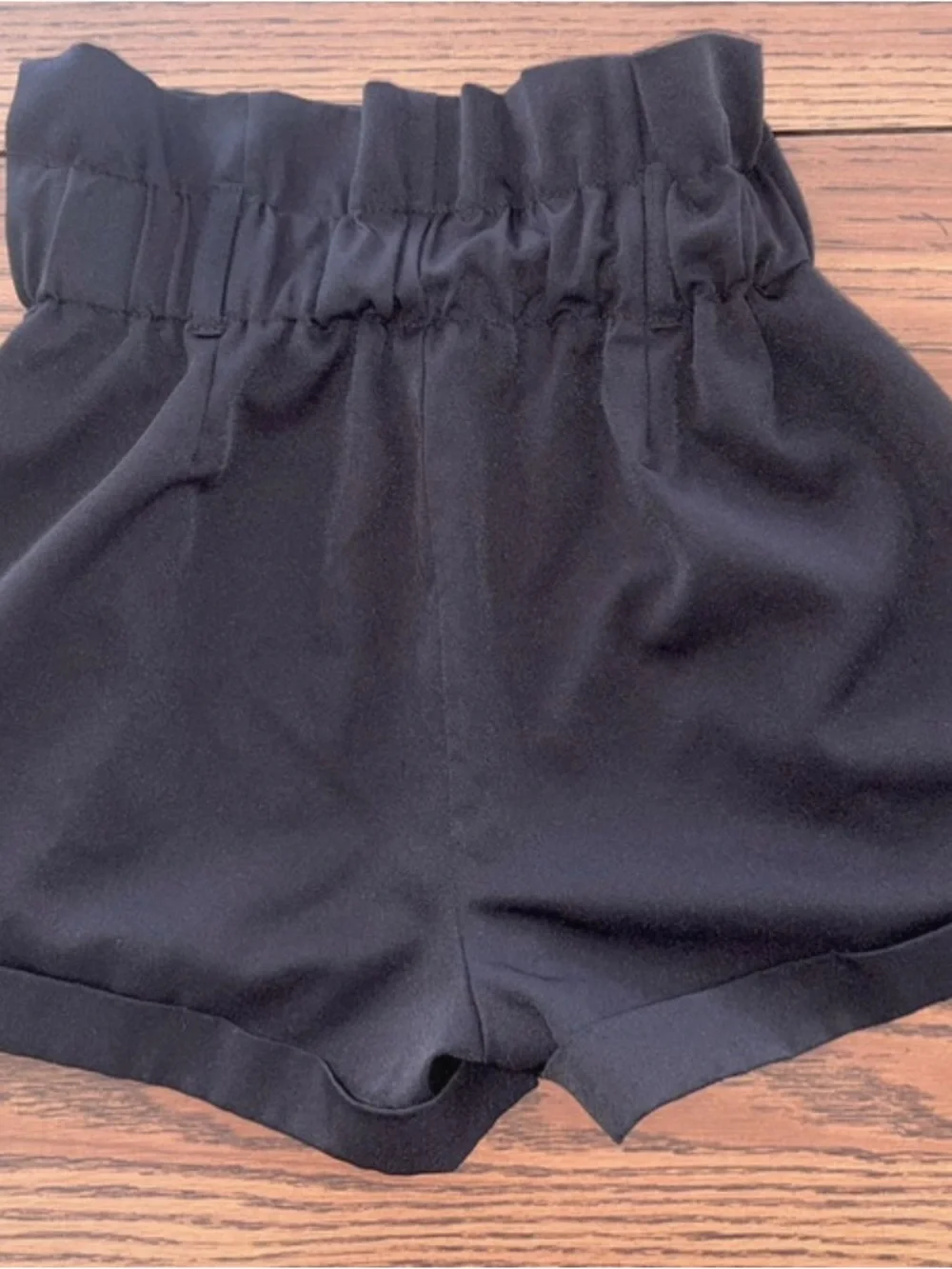 Classic High-Waist Black Women's Shorts - Picture 5 of 6